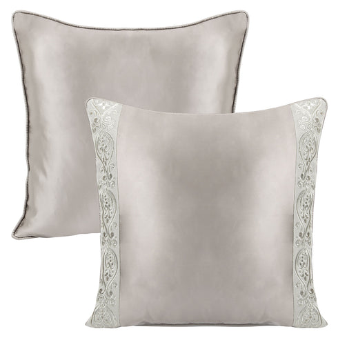 Chloe Grey Silk Cushion